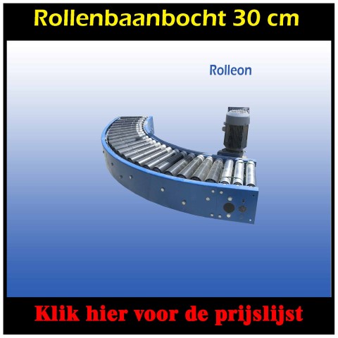 Rollenbaan bocht aangedreven