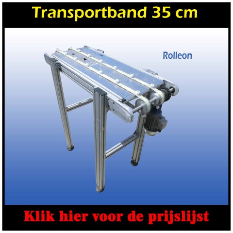 Transportband met nokken