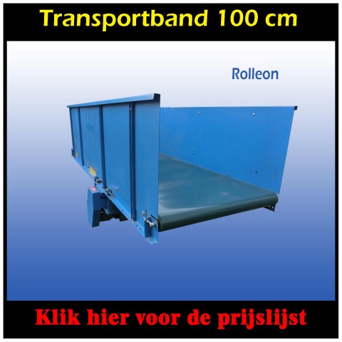 Transportband met zijgeleiding