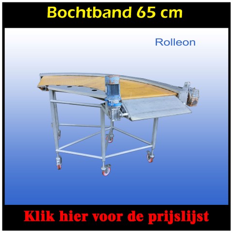 RVS bochttransportband 85 cm