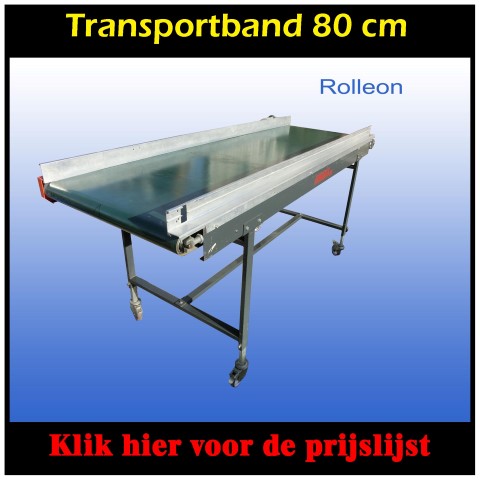 Aangedreven transportband 80 cm