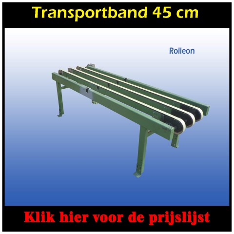 Transportband met aandrijfriemen 