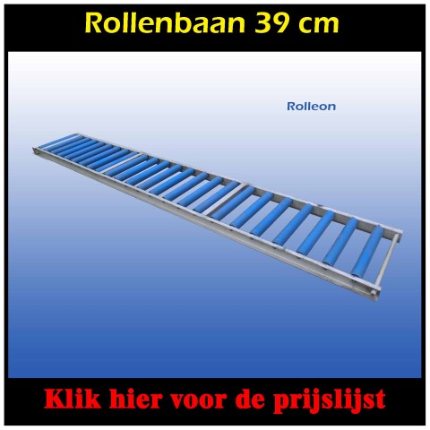Kunststof onaangedreven rollenbanen 39 cm 