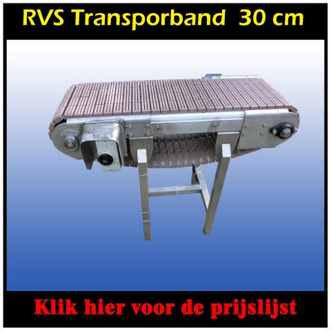 transportband opvoerbanden RVS