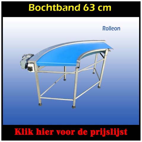 RVS bochttransportband 85 cm