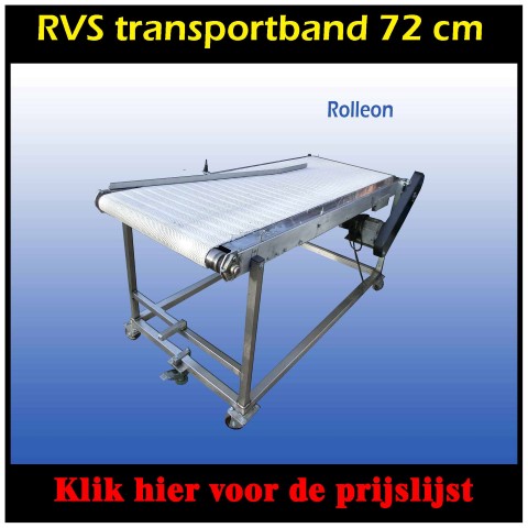 Transportband RVS voedingsindustrie