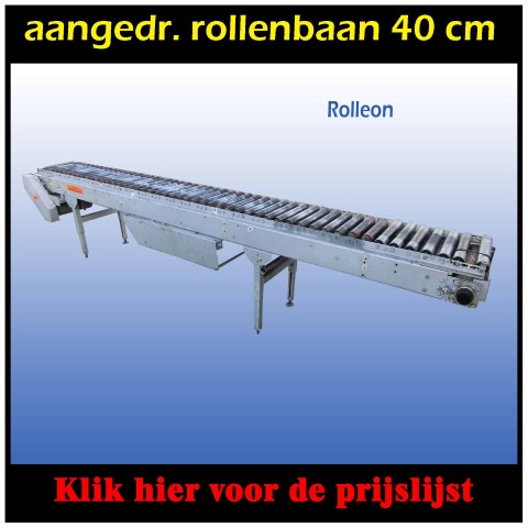 Aangedreven machine rollenbaan