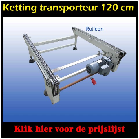 kettingtransporteur rollenbaan pallets