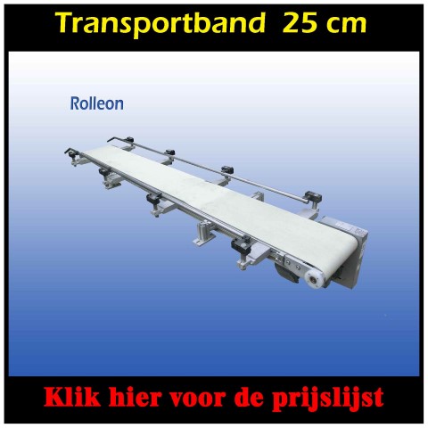 Transportbanden voorzien van zijgeleiding 