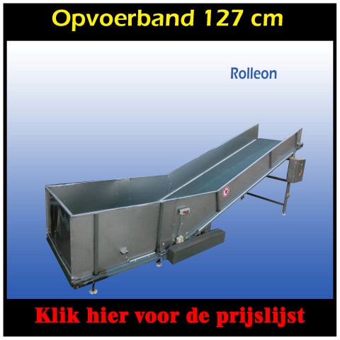 opvoerband met opvangbak 