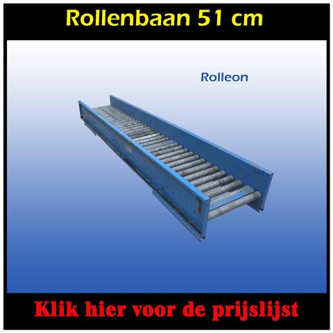 Kunststof onaangedreven rollenbanen 51 cm 