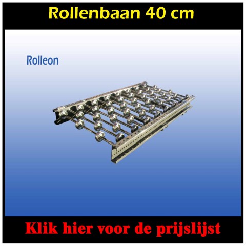 rollenbaan wieltjes gebruikt40 cm 