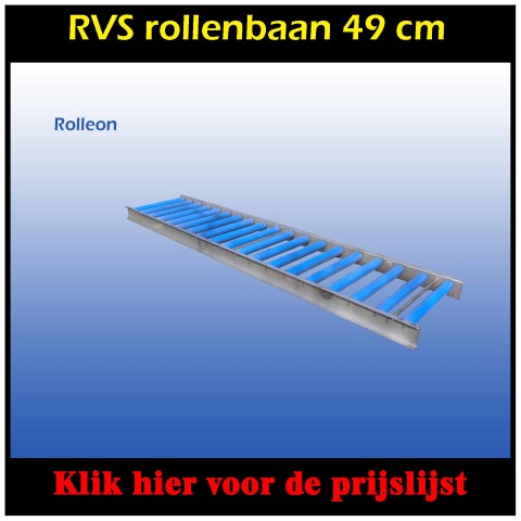 Kunststof onaangedreven rollenbanen 44 cm 