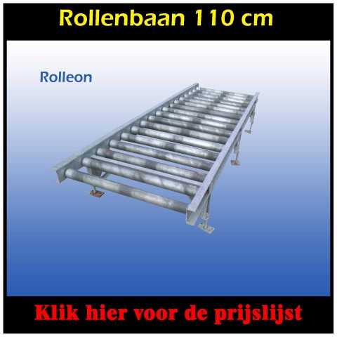 Stalen rollenbaan 110 cm breed