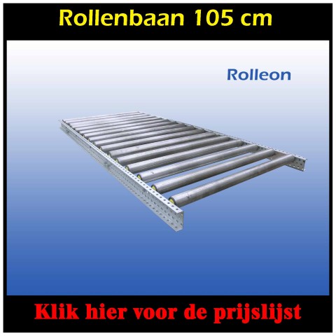 Stalen rollenbaan 105 cm breed