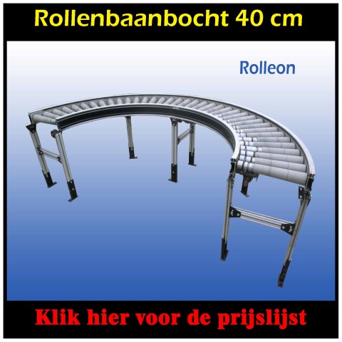 rollenbaanbocht 90 graden