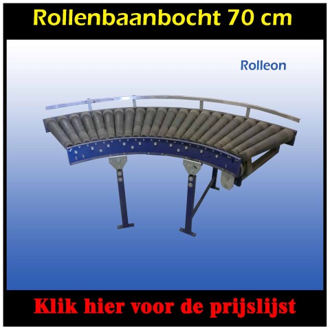 rollenbaanbocht gebruikt 90 graden 70 cm