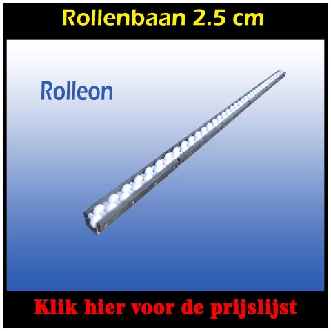 Rollebaan zijgeleiding 2.5 cm