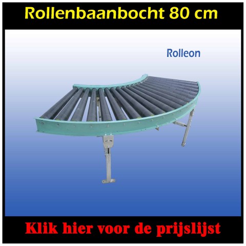 rollenbaanbocht 90 graden 80 cm